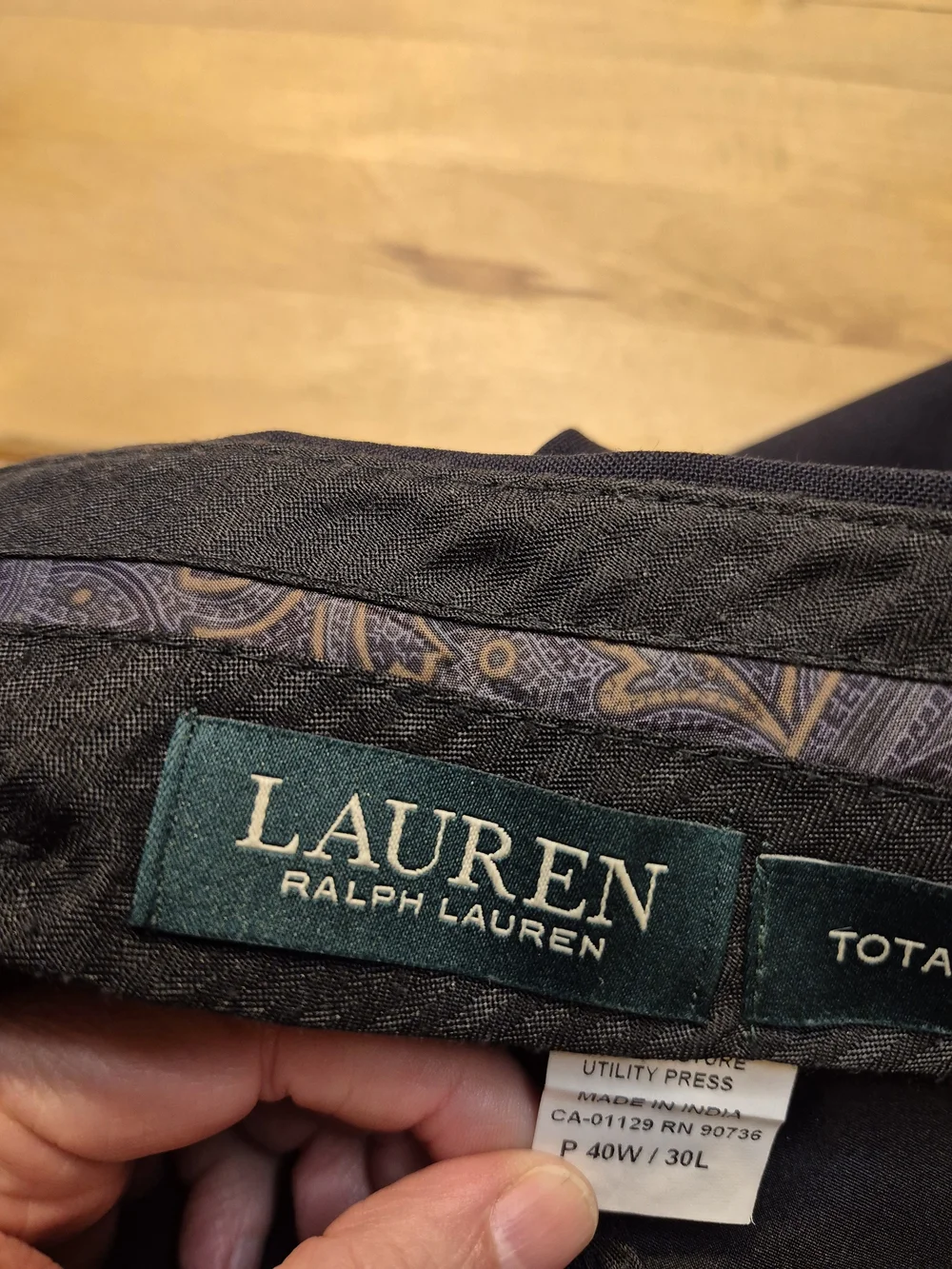 Lauren Ralph Lauren Men's Pleated Dress Pants in Dark Gray